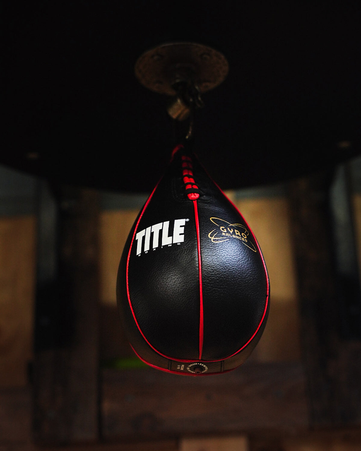 TITLE Boxing Gyro Balanced Leather Speed Bag 2.0