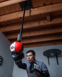 variant:Black/White/Red::TITLE Boxing Deluxe King Cobra Reflex Bag Rudy hitting bag