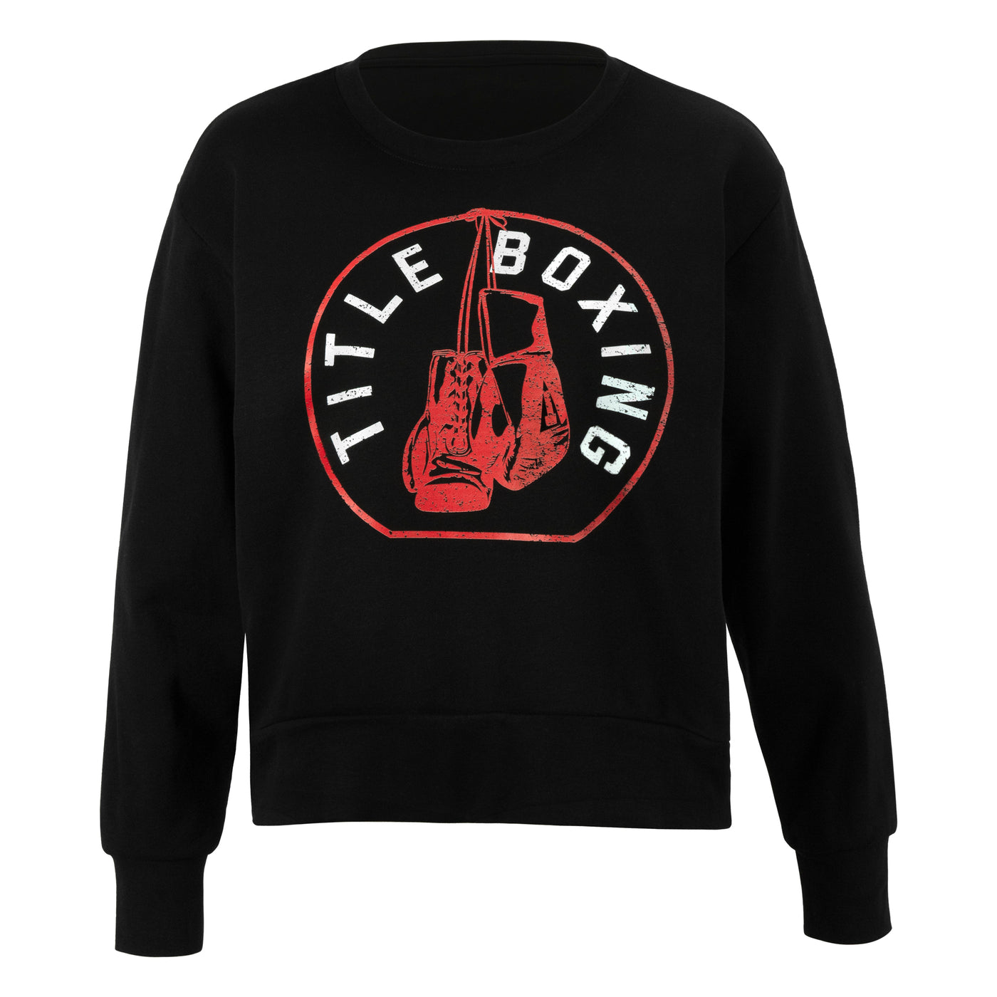 color:black::TITLE Boxing Women's Signal Crewneck Sweatshirt main view