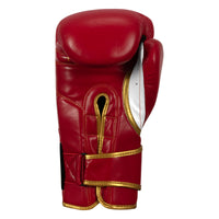variant:red/white::TITLE Boxeo Mexican Leather Bag Gloves Quatro back view