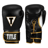 color:Black/White::TITLE Boxeo Mexican Leather Bag Gloves Quatro main view