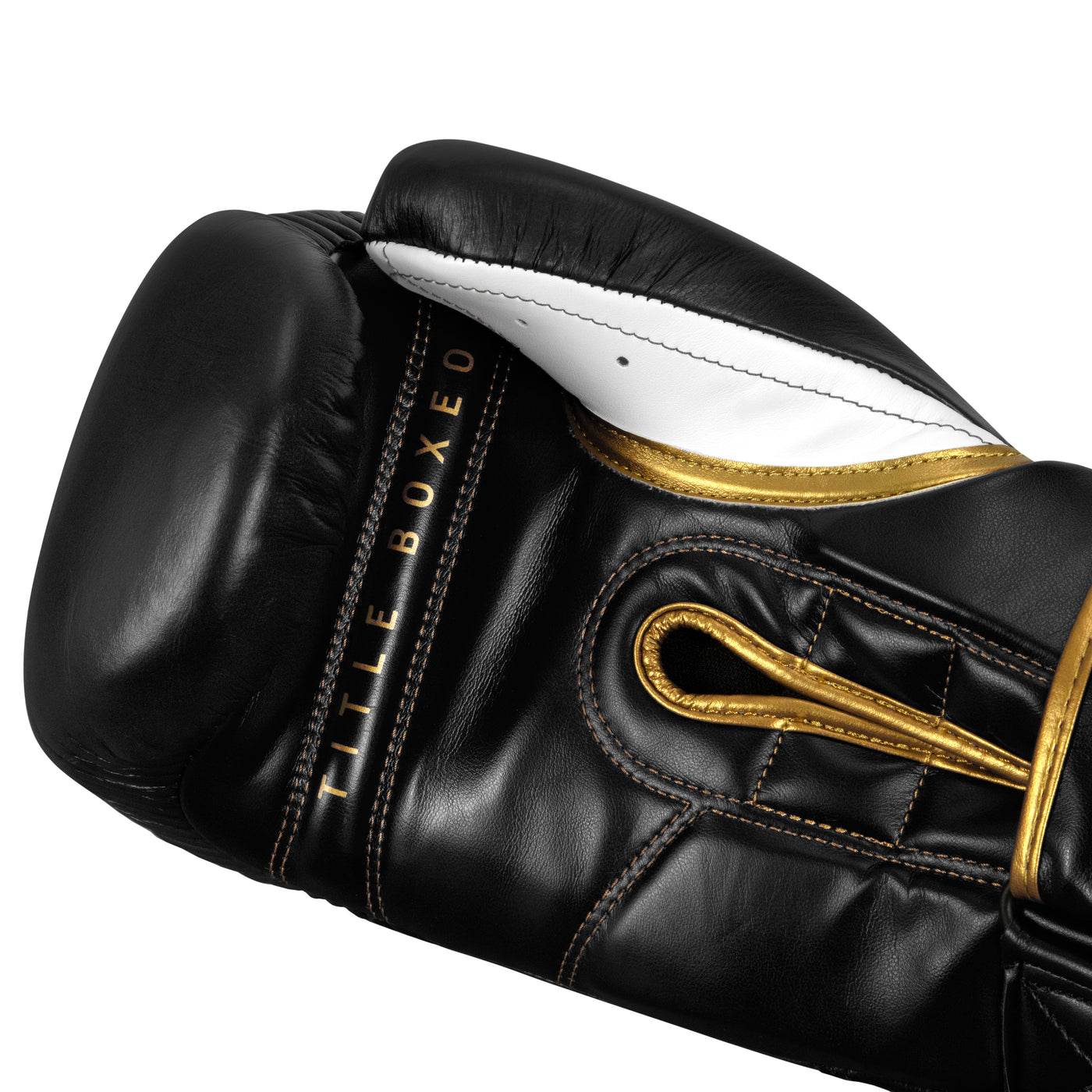 variant:black/white::TITLE Boxeo Mexican Leather Bag Gloves Quatro palm view