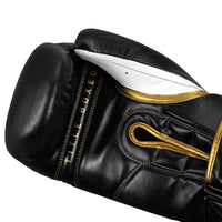 variant:black/white::TITLE Boxeo Mexican Leather Bag Gloves Quatro palm view