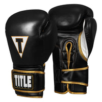 variant:black/white::TITLE Boxeo Mexican Leather Bag Gloves Quatro side view