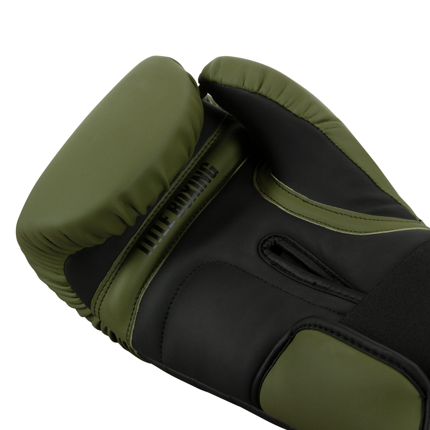 variant:green/black::TITLE Boxing Combat Bag Gloves 2.0 palm view