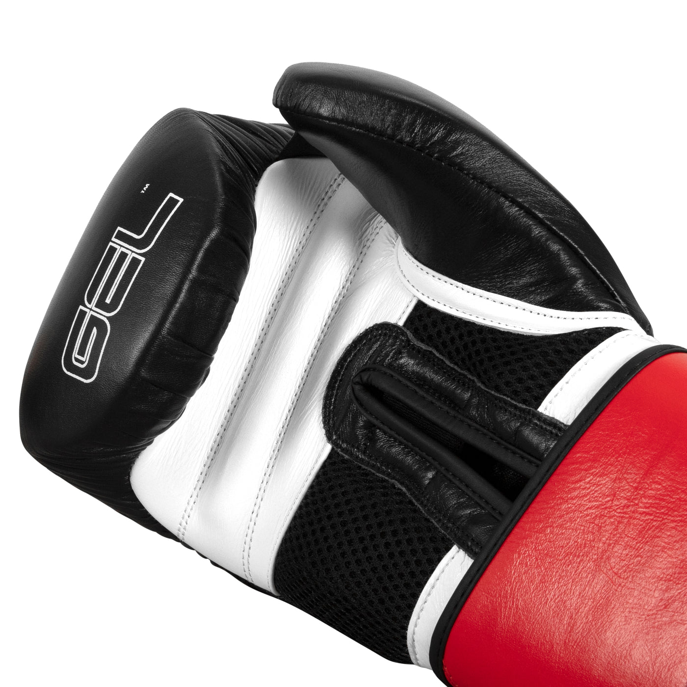 variant:Black/White/Red::TITLE Boxing Gel Weighted Boxing Gloves fifth view
