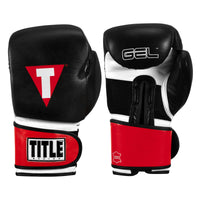 color:Black/White/Red::TITLE Boxing Gel Weighted Boxing Gloves main view