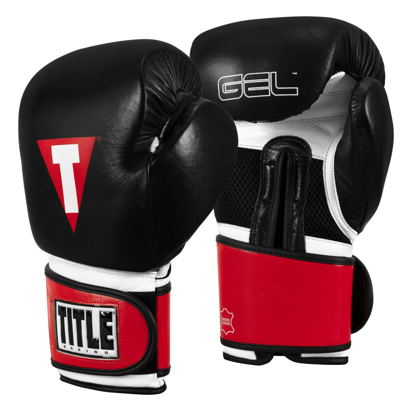 variant:Black/White/Red::TITLE Boxing Gel Weighted Boxing Gloves second view