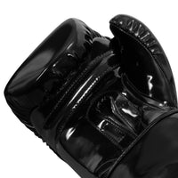 variant:Black/Gold::TITLE Boxing Inferno Intensity Elastic Training Gloves hand view