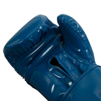 variant:Blue/White::TITLE Boxing Inferno Intensity Elastic Training Gloves hand view