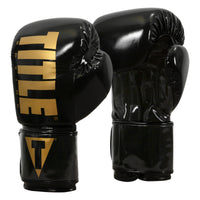 variant:Black/Gold::TITLE Boxing Inferno Intensity Elastic Training Gloves side view