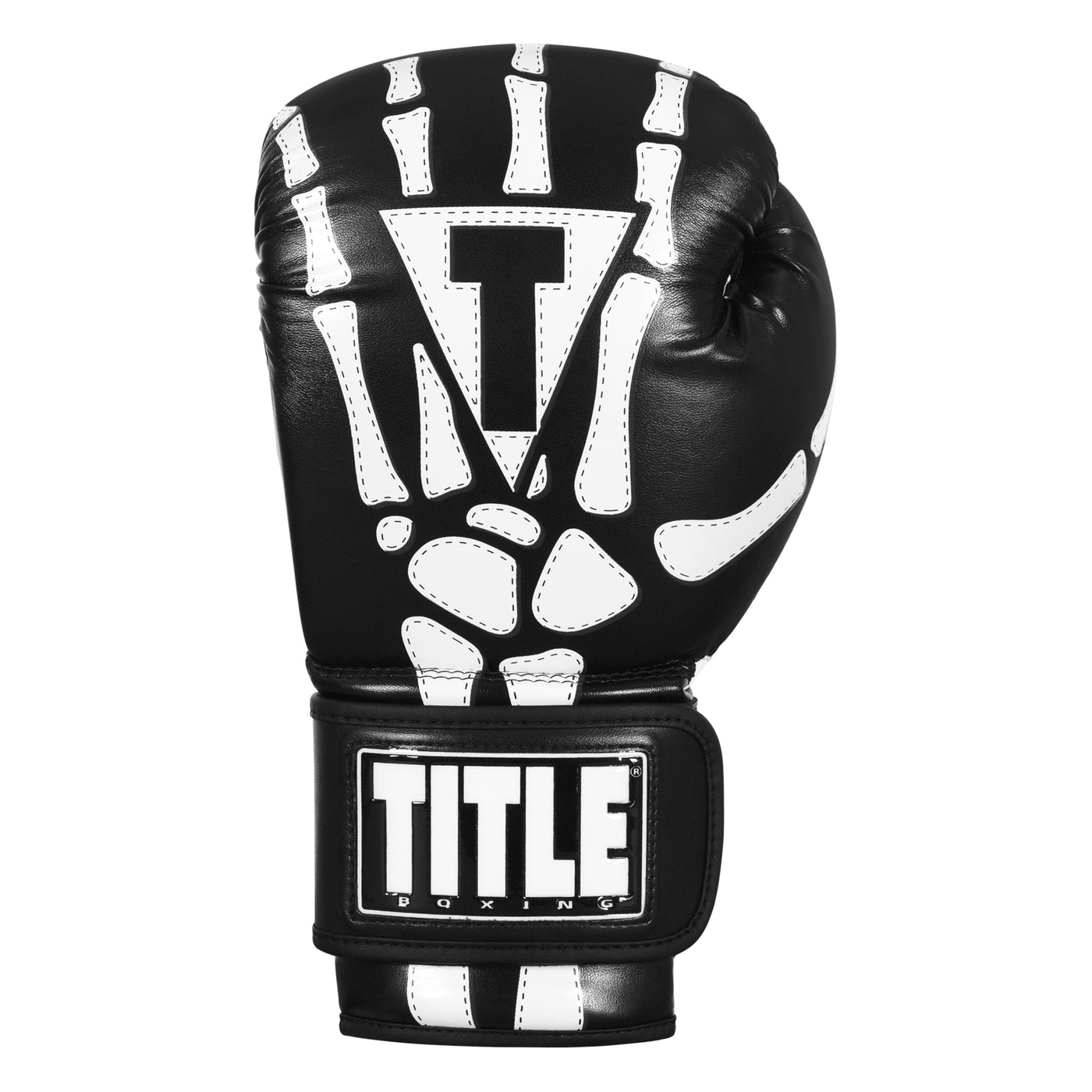 variant:black::TITLE Boxing Skeleton Hand Bag Gloves single front view