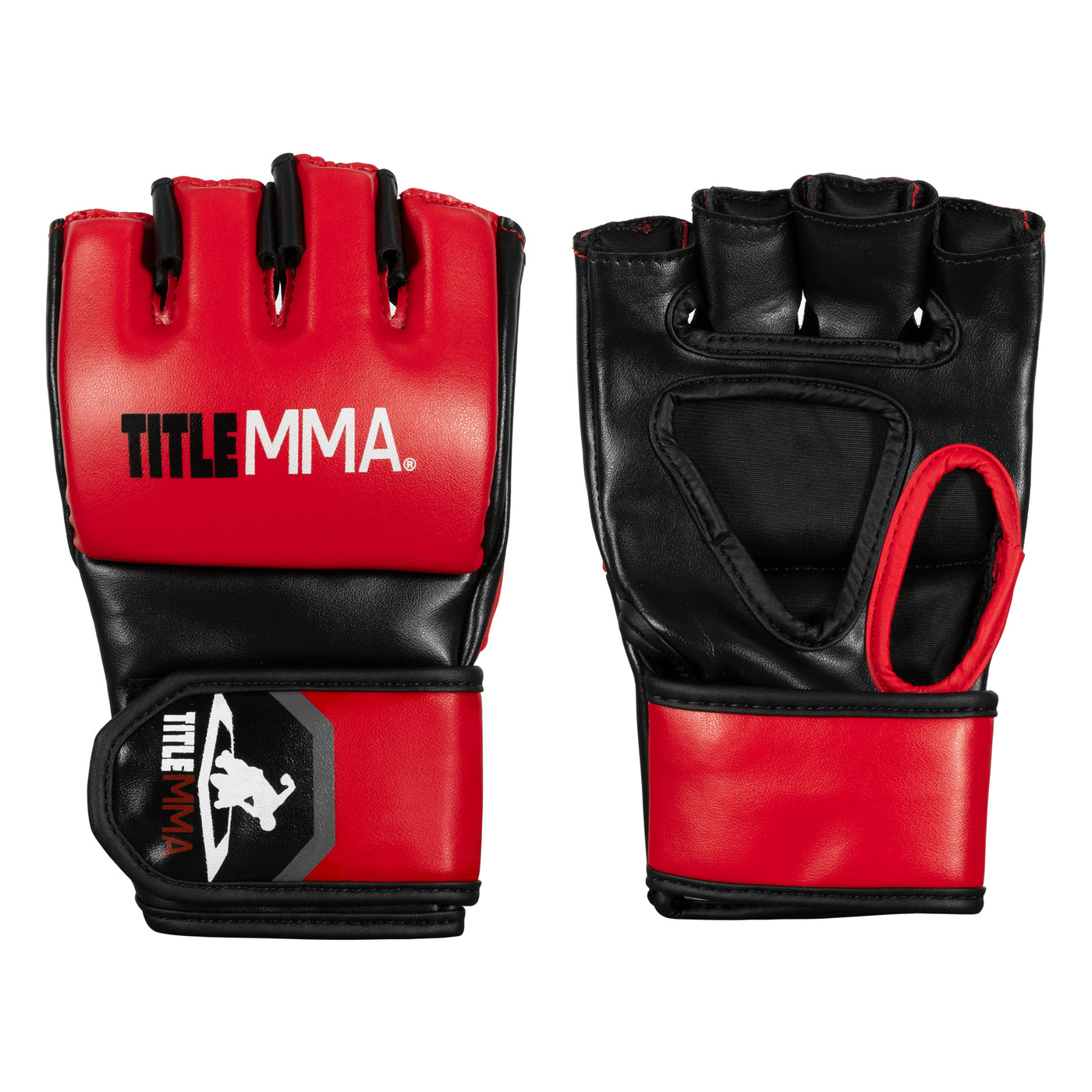 color:Red/Black::TITLE MMA Fight Gloves main view