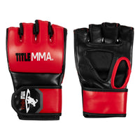 color:Red/Black::TITLE MMA Fight Gloves main view