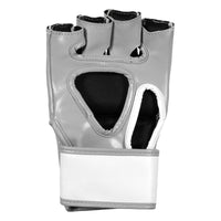 variant:White/Grey::TITLE MMA Fight gloves back view