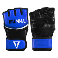color:Blue/White::TITLE MMA Grappler Training Gloves main view