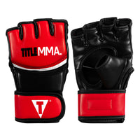 color:Red/Black::TITLE MMA Grappler Training Gloves main view