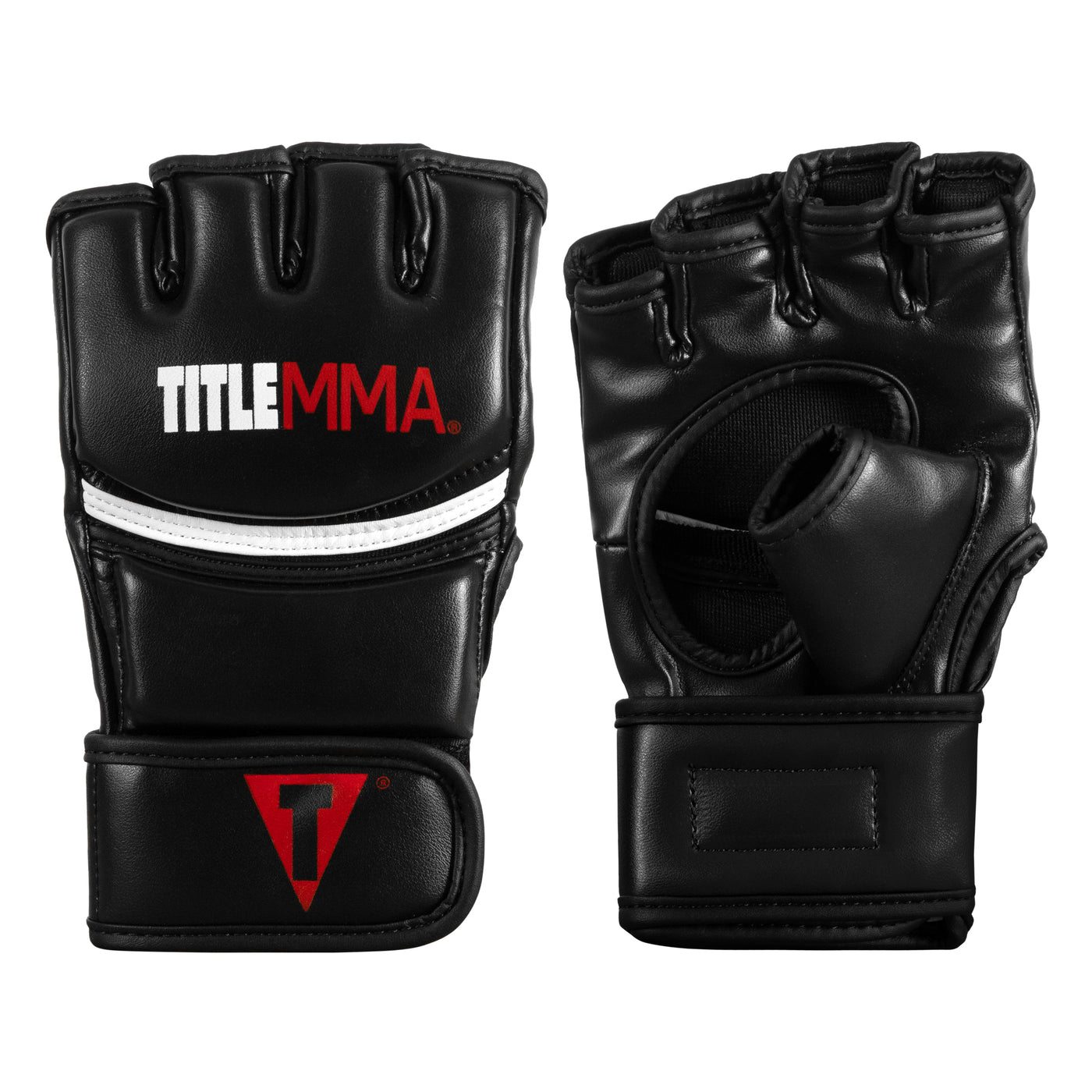 color:Black/White::TITLE MMA Grappler Training Gloves main view