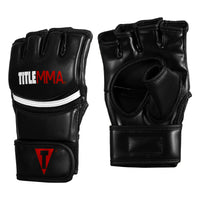variant:Black/White::TITLE MMA Grappler Training Gloves side view