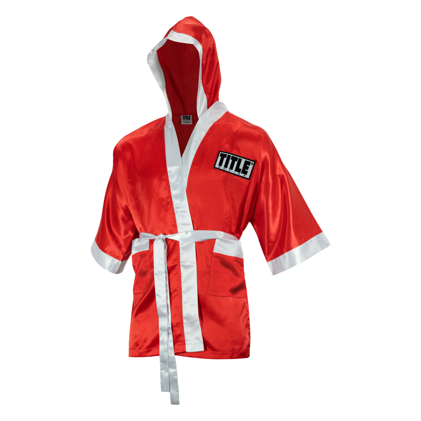 variant:red/white::TITLE Boxing Stock Fingertip Robe 2.0 front view