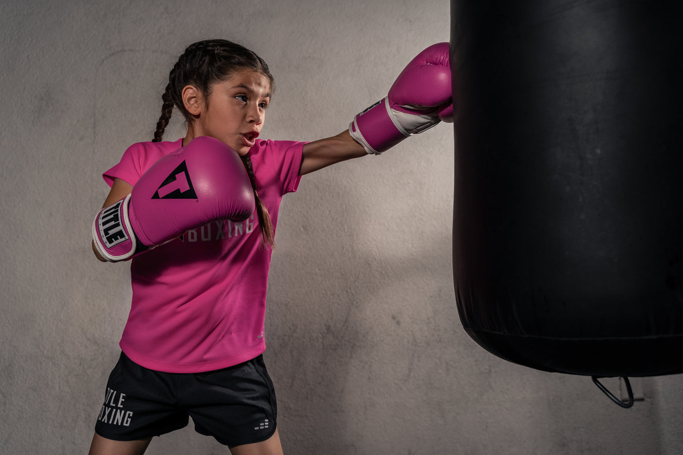variant:Hot Pink/White::TITLE Boxing Pro Style Leather Training Gloves 3.0
