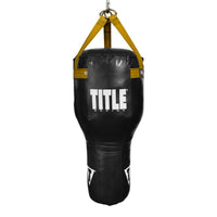 color:Black/Gold::TITLE Boxing Made in the USA Angled Punching Bag main view