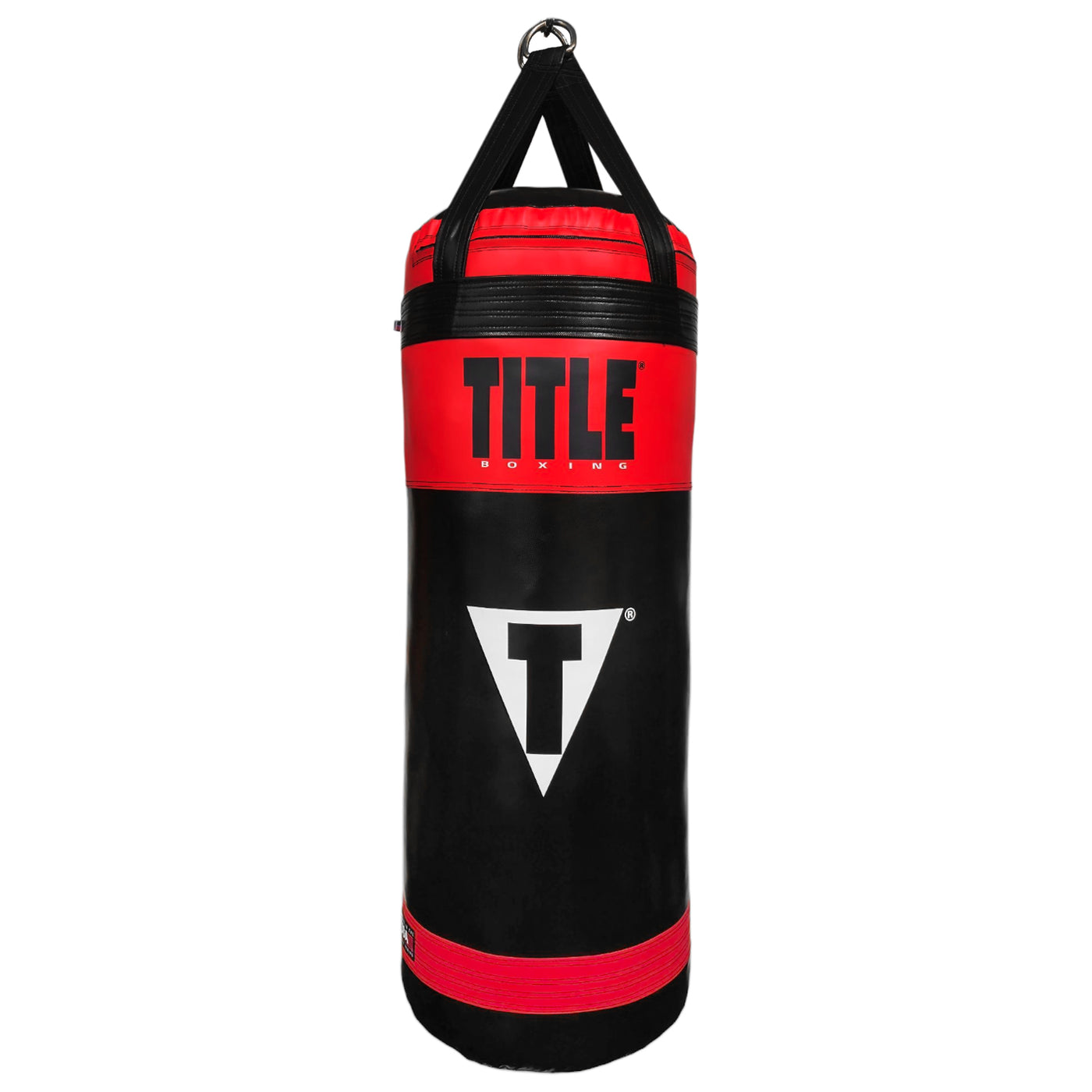 color:Black/Red::TITLE Boxing Made in the USA 135lb Punching Bag main view