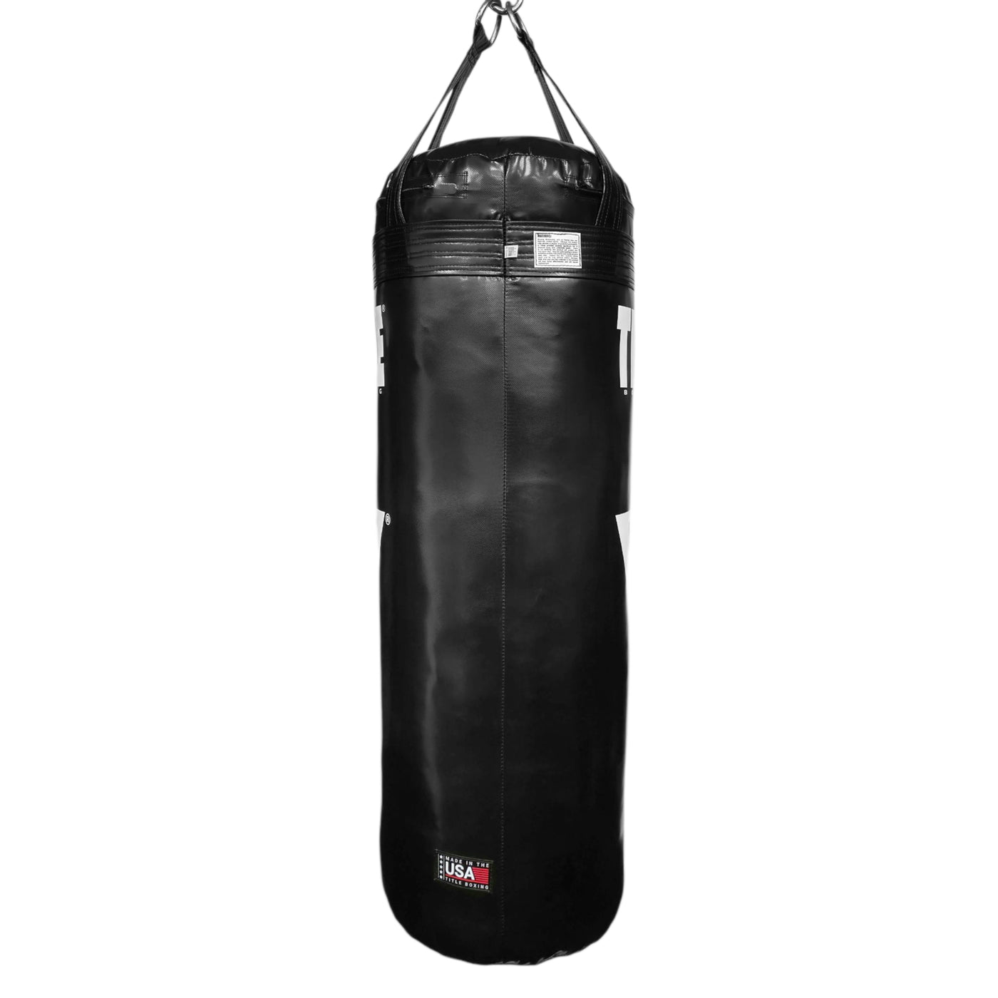 variant:Black/Black::TITLE Boxing Made in the USA 100lb Punching Bag back view