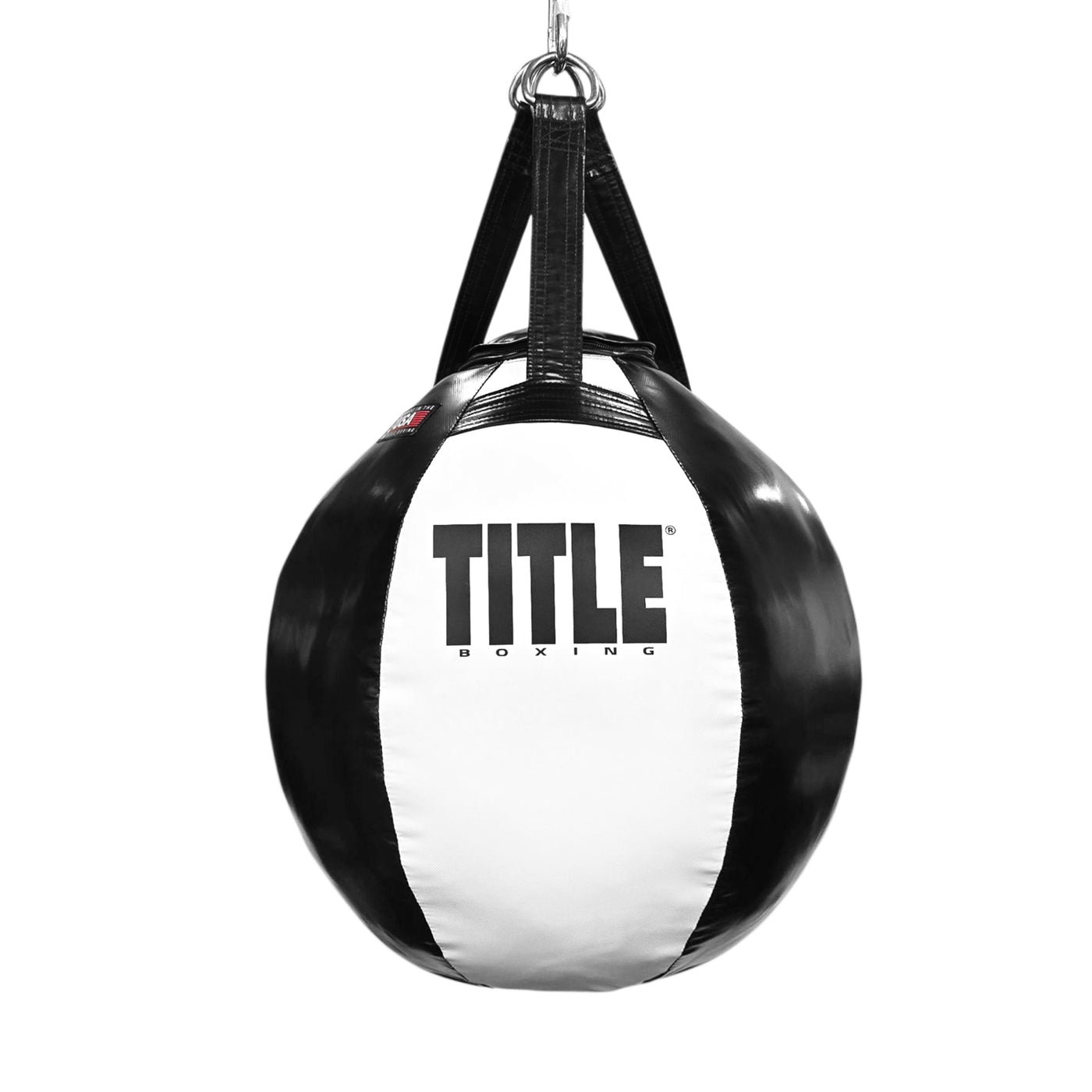color:Black/White::TITLE Boxing Made in the USA Wrecking Ball Heavy Bag main view