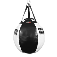 variant:Black/White::TITLE Boxing Made in the USA Wrecking Ball Heavy Bag back view