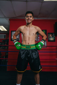 variant:Black/Green::WBC by TITLE Boxing Professional Boxing hands on hips