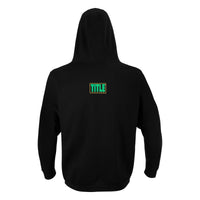 variant:lifestyle::WBC by TITLE Boxing Green and Gold Hoodie back view