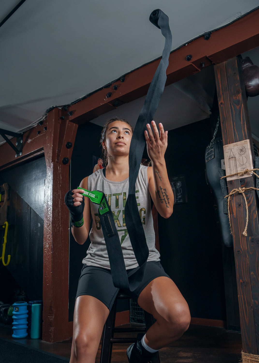 variant:Black/Green::WBC by TITLE Boxing Hand Wraps