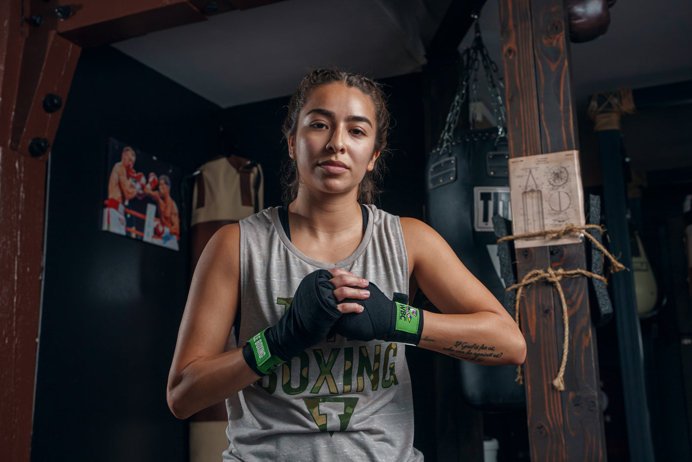 variant:Black/Green::WBC by TITLE Boxing Hand Wraps