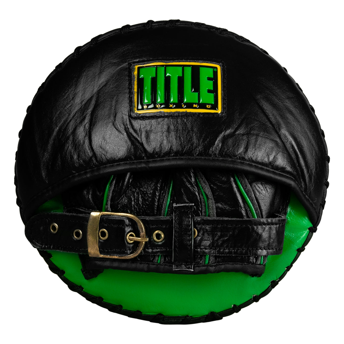 variant:lifestyle::WBC by TITLE Boxing Micro Mitts back of mitt closeup
