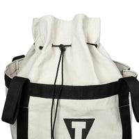 variant:lifestyle::TITLE Boxing Canvas Heavy Bag Anchor showing the drawstring