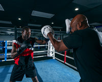variant:Lifestyle::TITLE White Punch Mitts 2.0 mitts with coach