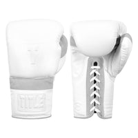 color:white::TITLE White Boxing Lace Sparring Gloves 2.0 main view