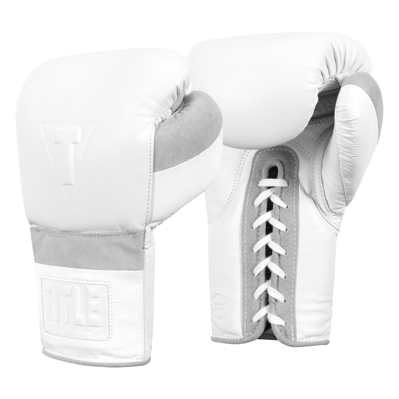 variant:white::TITLE Boxing Lace Sparring Gloves 2.0 side view