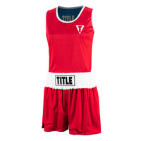 color:Red/Blue::TITLE boxing Women's Reversible Elite Amateur boxing set main view