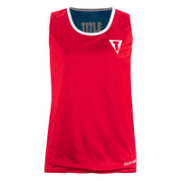 variant:Red/Blue::TITLE boxing Women's Reversible Elite Amateur boxing set red side jersey closeup