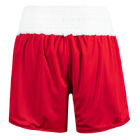 variant:Red/Blue::TITLE boxing Women's Reversible Elite Amateur boxing set shorts back view red side