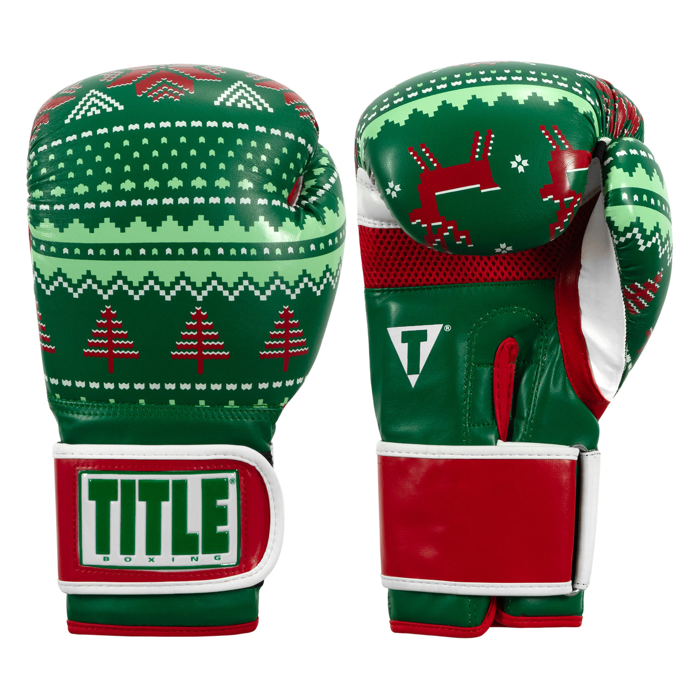 color:green::TITLE Boxing Limited Edition Deck the halls bag gloves main view