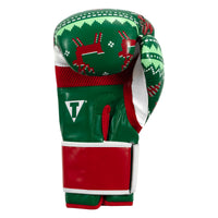 variant:green::TITLE Boxing Limited Edition Deck the halls bag gloves back view