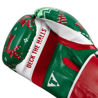 variant:green::TITLE Boxing Limited Edition Deck the halls bag gloves palm view