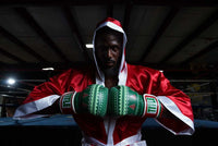 variant:green::TITLE Boxing Limited Edition Deck the halls bag gloves hands together 