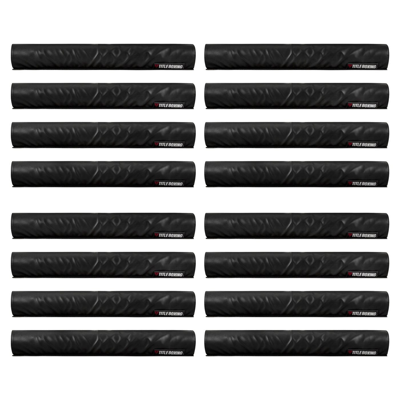 color:BLACK::TITLE Boxing Ring Turnbuckle Covers black set of 16