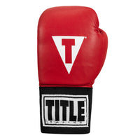 variant:red::TITLE Boxing USA Boxing Competition Gloves - Elastic front view