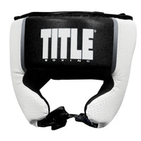 variant:black::TITLE Boxing Aerovent Elite USA Boxing Competition Headgear – With Cheeks front view