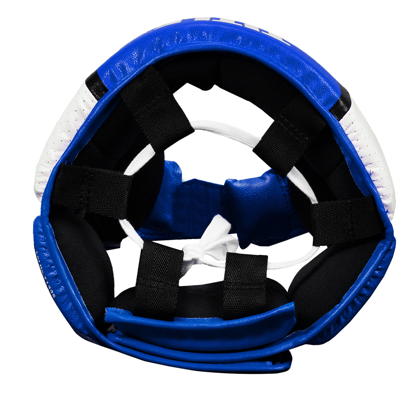 variant:blue::TITLE Boxing Aerovent Elite USA Boxing Competition Headgear – With Cheeks top view